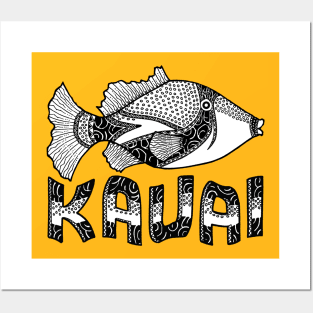 Kauai Tribal Trigger Fish Posters and Art